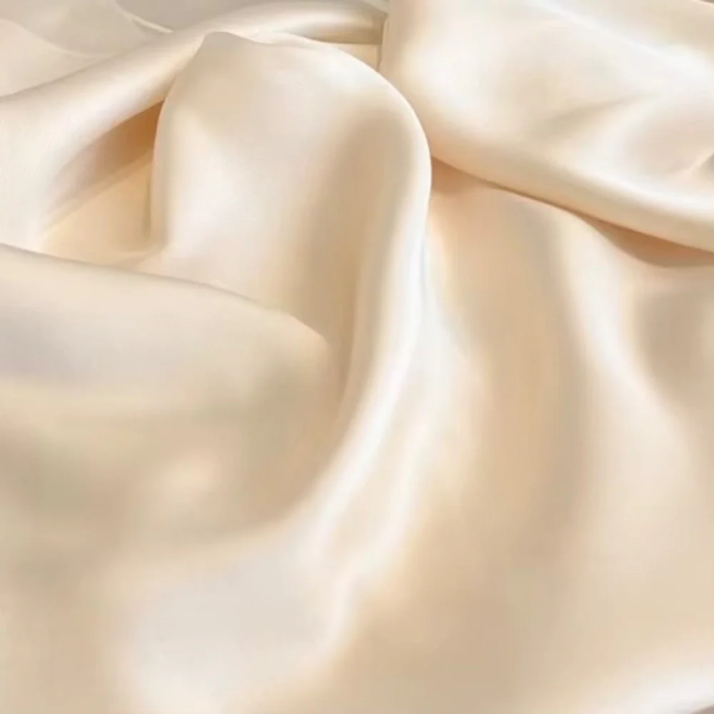 Ivory White 100% SILK SATIN Large Shawl Scarf Wrap Wedding Bridal Cover up